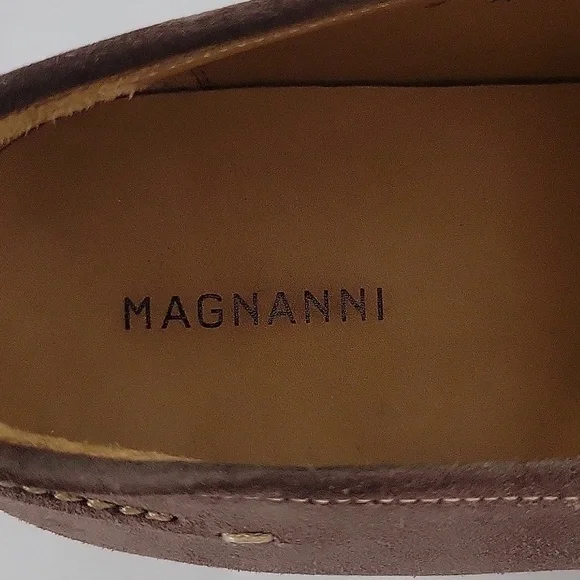 Magnanni Men's Lucien Suede Penny Loafers, Mocha Brown, Size 9, Made in Spain - Picture 2 of 16